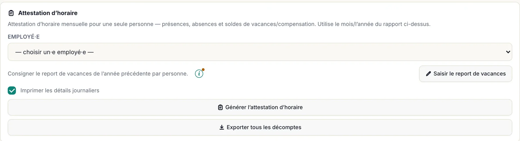 Export salaires